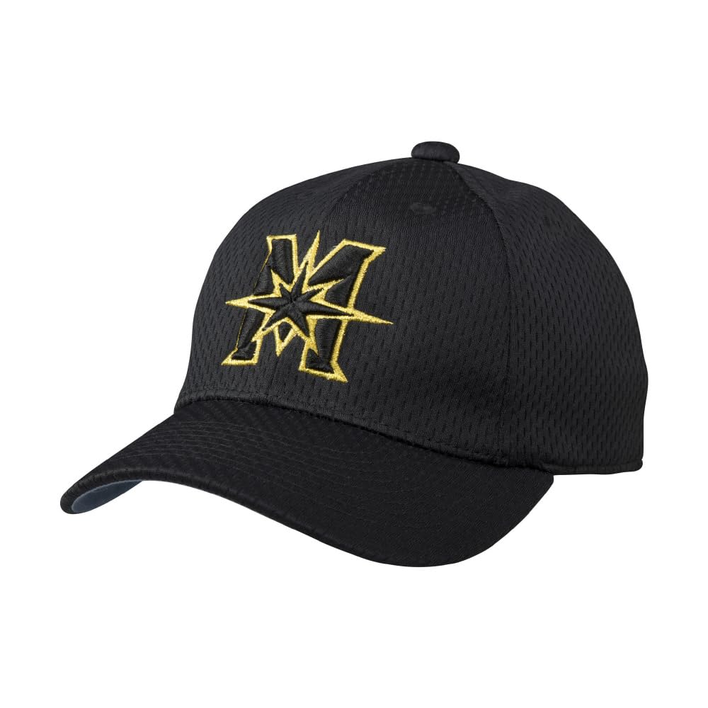 Mizuno Size M Baseball/Softball Cap, All-Mesh, Hexagonal, 12JWBB09, Black,