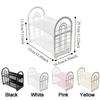 Plastic Double Layer Storage Rack Space Saving Desktop Organizer Shelf Hollow Out Organizer  Office