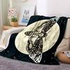 Moon Moth Flannel Blanket Throw Blanket Soft Warm Sofa Bed Camping Car home Decor Unique Christmas Gift C930704