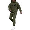 Men's Printed Hooded Sweatshirt And Sweatpants Casual Sports Suit