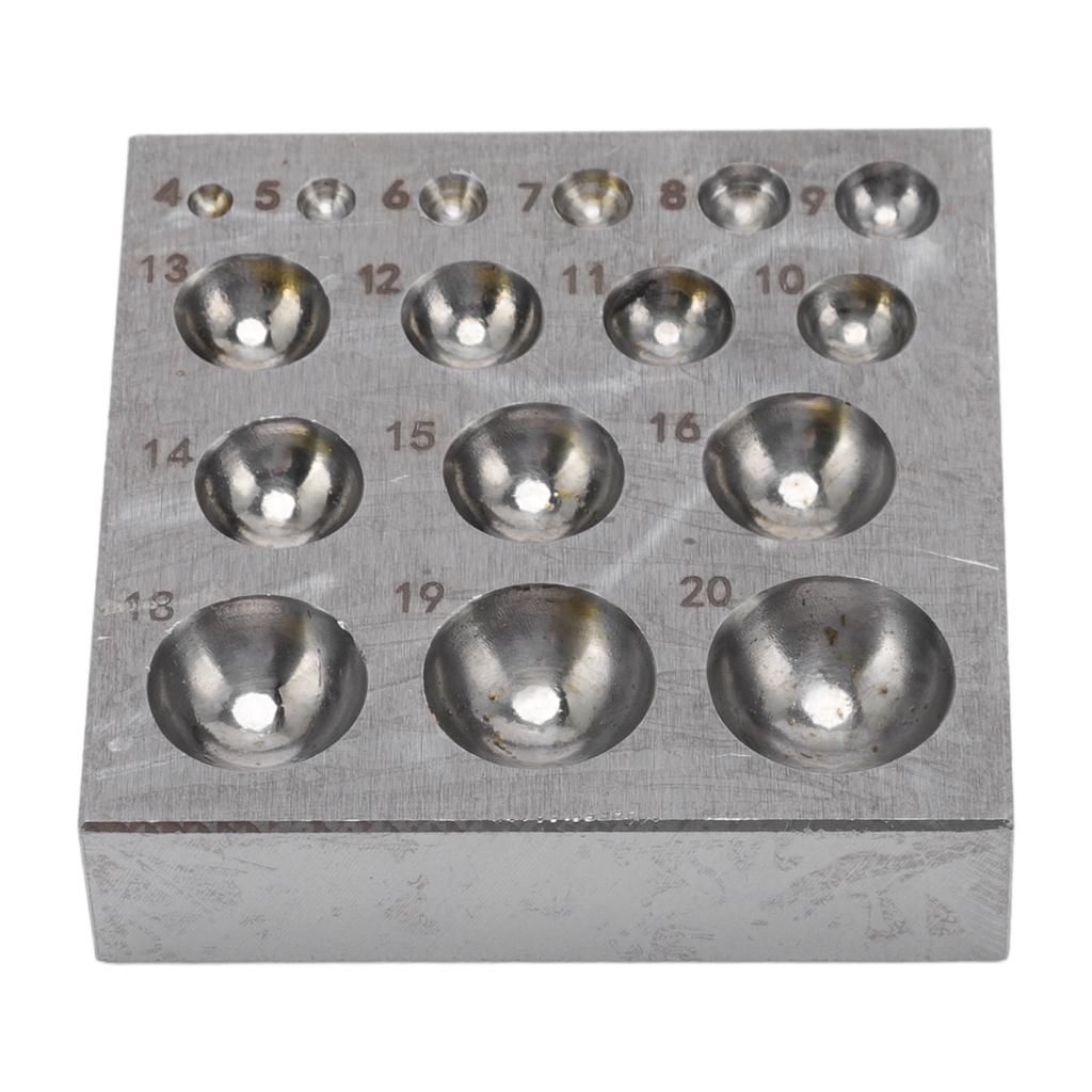 Steel Dapping Block Semi Circular Metal Forming Tool Doming Die Blocks for Jewelry Making