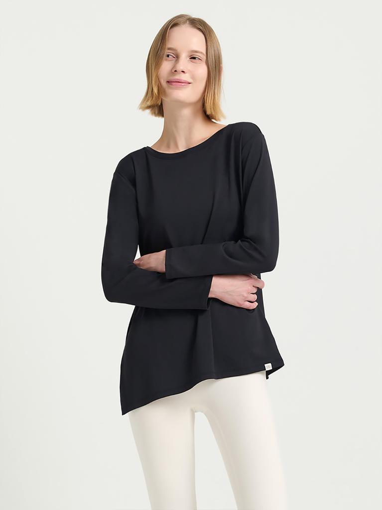 FORMATIVE New Side Slit Long Sleeve Fmst5014F_New Black