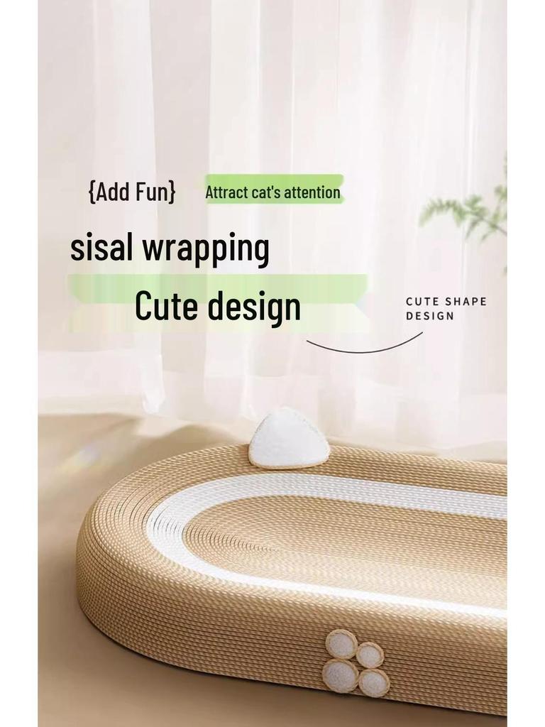 Durable Sisal Cat Scratching Board and Bed - Debris-Free, Scratch-Resistant, Large Claw Sharpener