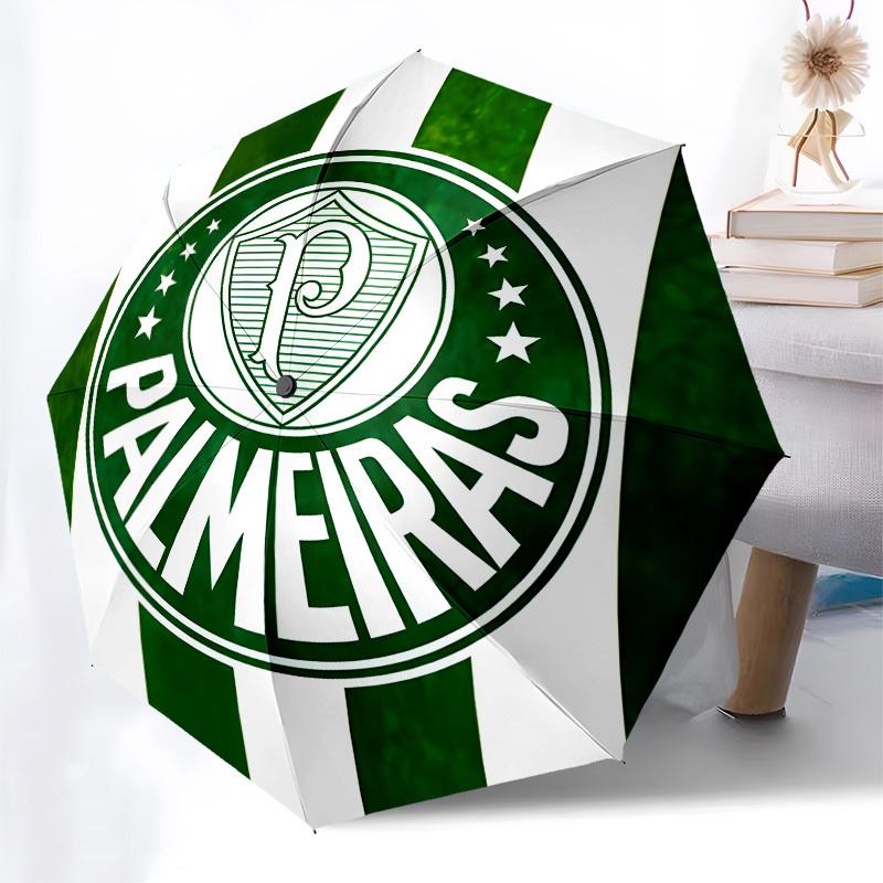 Palmeiras, Badge- Automatic Opening and Closing, 8-rib Structure Portable Umbrella, Suitable for Men and Women in All Seasons - Perfect Gift