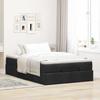 VidaXL Ottoman Bed Frame with Mattress Black 120x190 Cm Fabric, Bed Frame, Upholstered Bed Frame, Ottoman Bed Frame 3311094