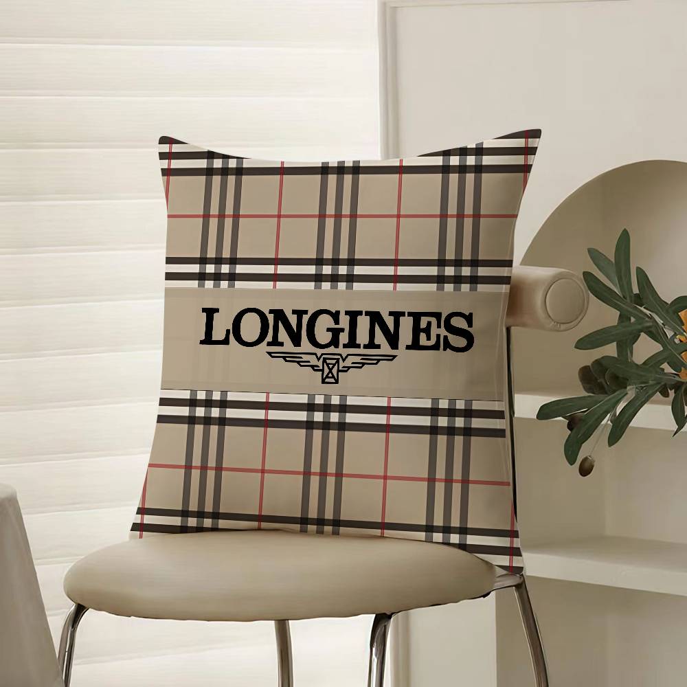 

Стиль-Longines-Изысканное мастерство Наволочка Подушка Комфортный диван-кровать Шелковистая элегантная Невидимая молния Декоративный чехол для подушки 12x12Inch
