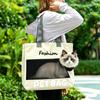 Soft Pet Carrier Tote Bag Portable Shoulder Handbag For Small Cats Puppies Outdoor Travel Shopping Daily Walking Transport Use