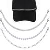 3pcs/Set Detachable Cap Charms Zinc Zinc Alloy Stainless Steel Rolo Chain Hip Hop DIY Hat Chain  Themed Events