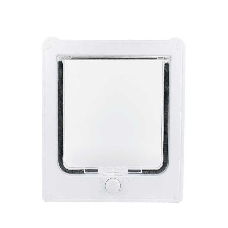 

Cat Pet Supplies Cat Door Dog Door Opening Free Access Door Opening Can Control Access Cattery Dog Cage Pet Wooden Door 23.5cmW * 27.5cmH (outer frame) White