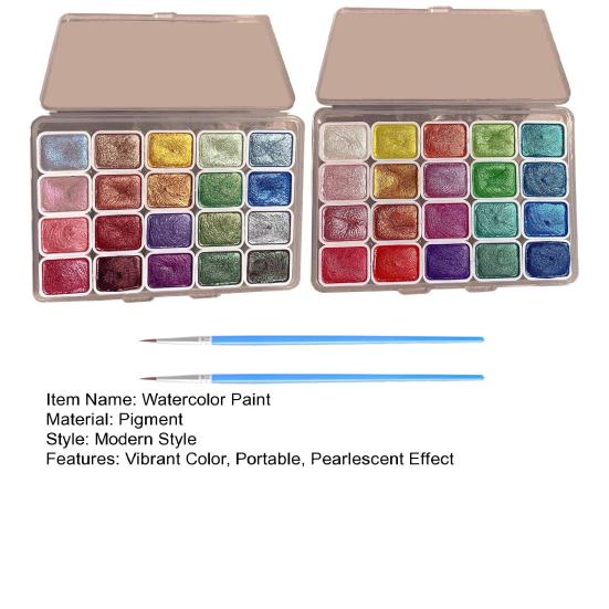 Watercolor Paint Set Shimmer Metallic Paints Set Colorful Pearlescent Watercolor Paints for Painting Enthusiasts Professionals Artists