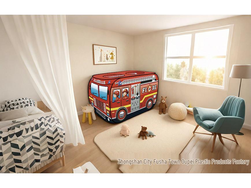Kids' Police Car & Fire Truck Play Tent - Indoor/Outdoor Foldable Playhouse