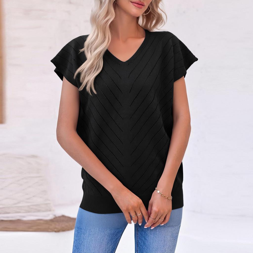 Women's Casual, Stylish, Comfortable V-Neck Sleeveless Sweater Top