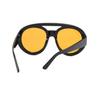 Retro Double Bridge Large Round Sunglasses Women Fashion Oversized Sun Glasses Female Brand Designer Black Yellow Goggle Shades