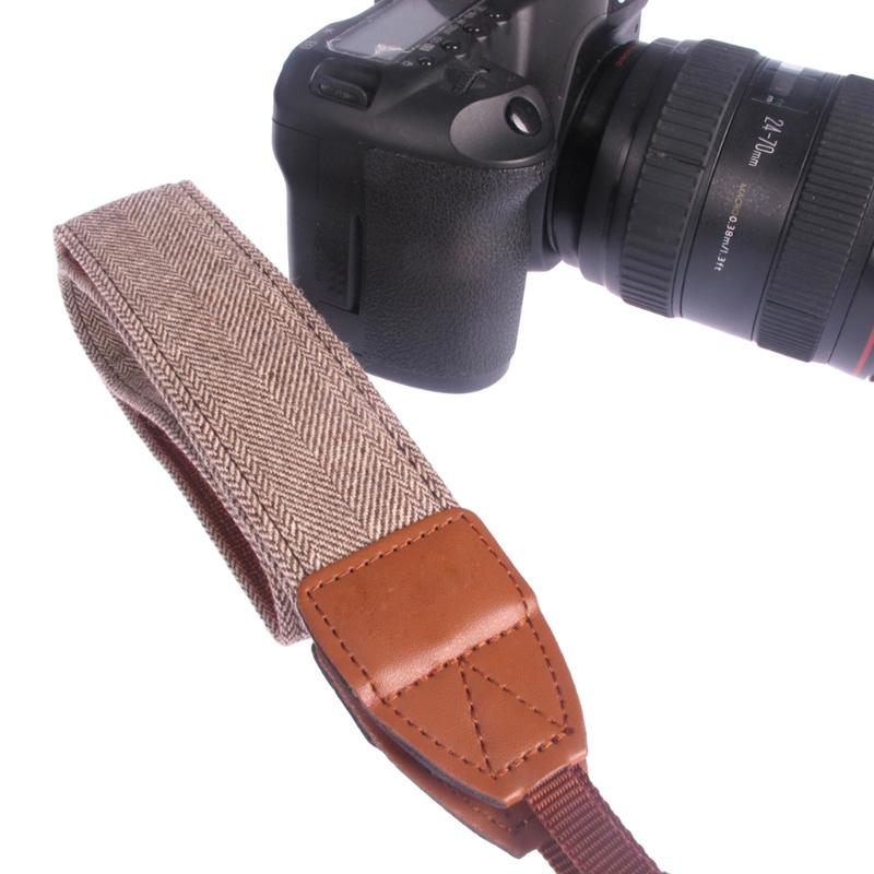 Universal Camera Shoulder Strap Adjustable Neck Lanyard Cotton PU Leather Belt DSLR Cameras Strap Accessory Part