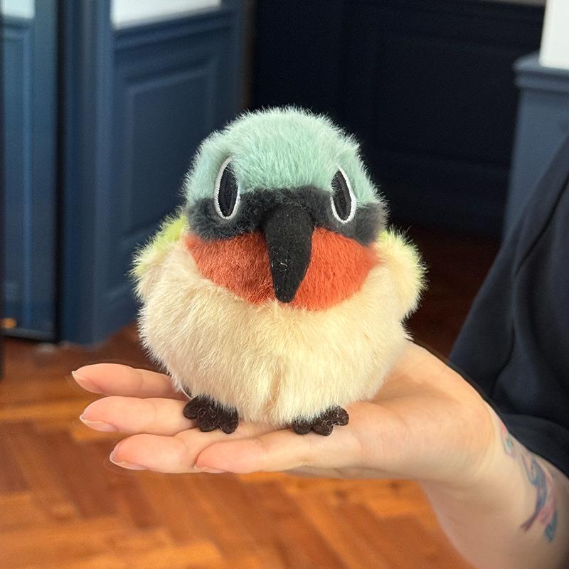 Cute Little Bird Plush Toy Kingfisher and Tit Figurine Ornament 11cm PP Cotton Filled Perfect Qixi Festival Gift for Girls