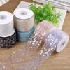 5Yards 50mm Sequin Tulle Ribbon with Silver Wire for Clothing Sewing DIY Hair Bows Hat Decor Craft Accessories Chiffon Ribbon