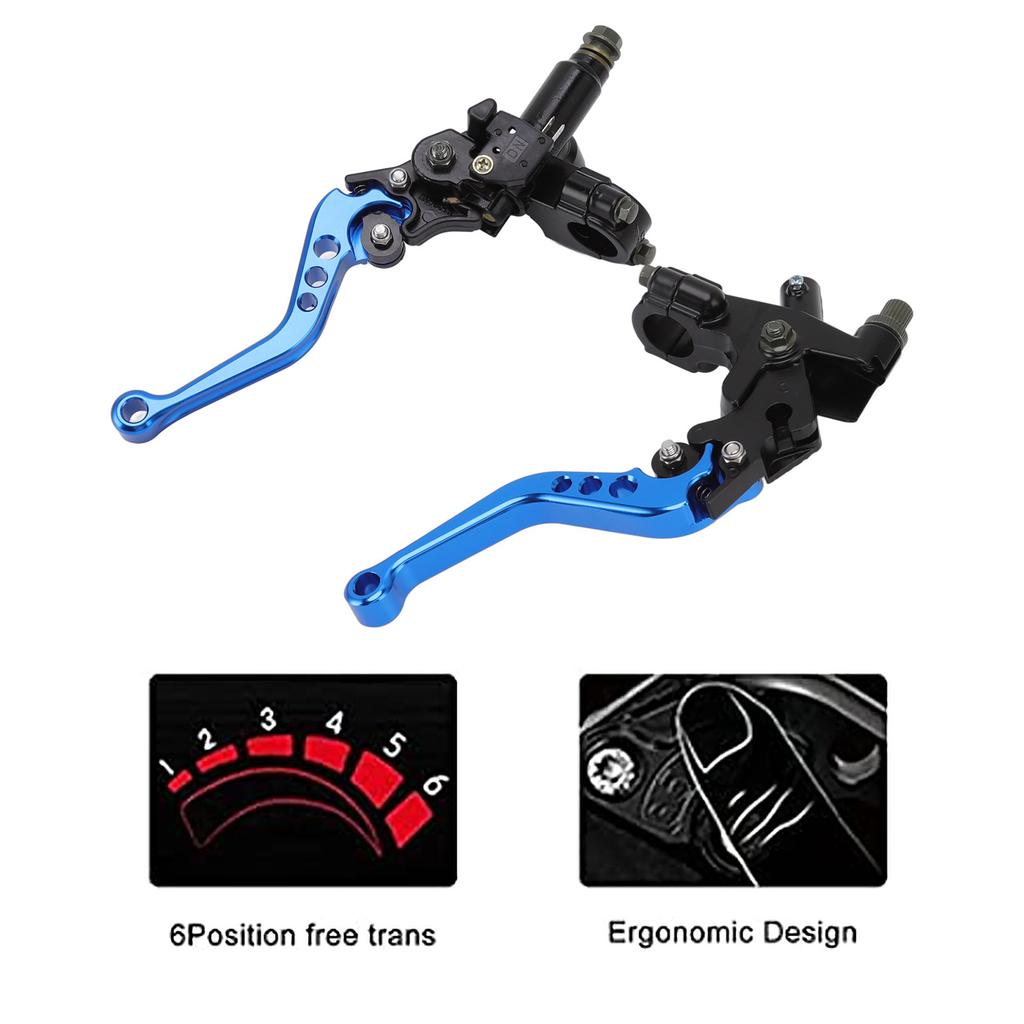 Pair Motorcycle Brake Pump Levers with Hydraulic Master Cylinder Reservoir Replacement for