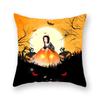 Halloween Carnival Pumpkin Black Cat Bat Print Polyester Pillowcase Sofa Square Decorative Cushion Cover 45X45Cm Fundas De Cojin