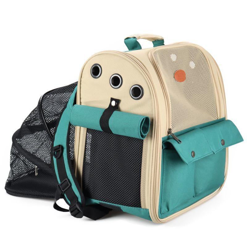 Pet Supplies Out Puppy Backpack Expandable Pet Bag Large Capacity Breathable Foldable Dog Bag Portable Cat Backpack