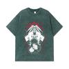 275 GSM Washed T-shirts 100% Cotton Jujutsu Kaisen V18 Mahoraga Print Unisex Heavy Cotton T Shirt