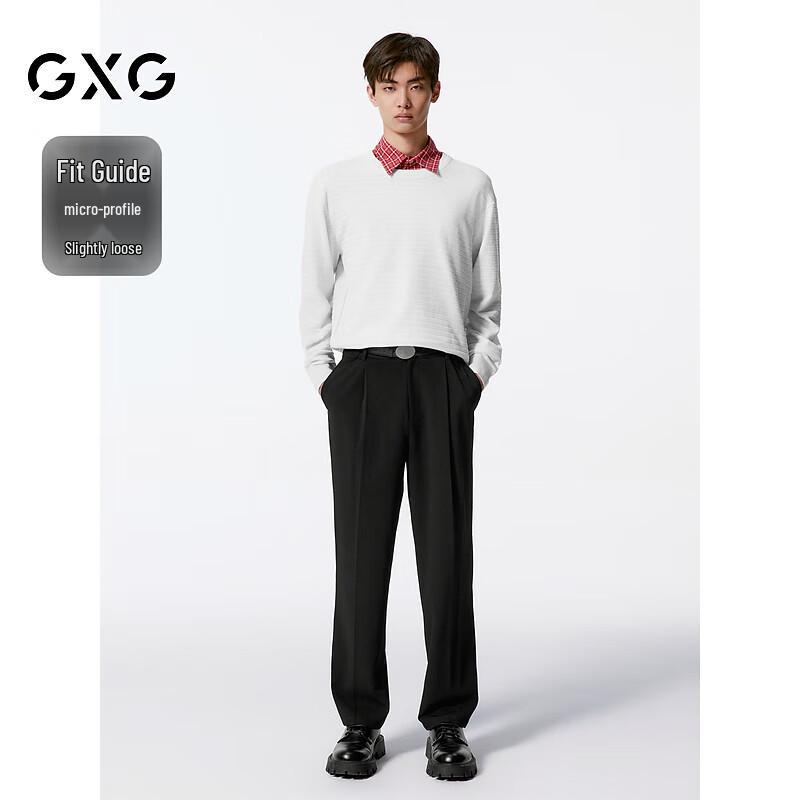 GXG Men's Oversized Crew Neck Knitted Sweater