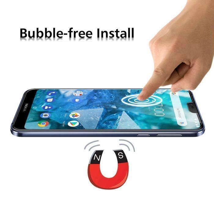 Screen Protector Glass Film - Phonillico® - NOKIA 7.1 - Pack of 3 - Tempered Glass - Scratch Resistant