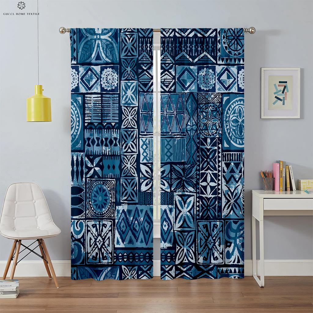 Bohemian Pattern Light blocking Curtains Heat Insulation Custom Bedroom Living Area Kitchen Area Study High Quality