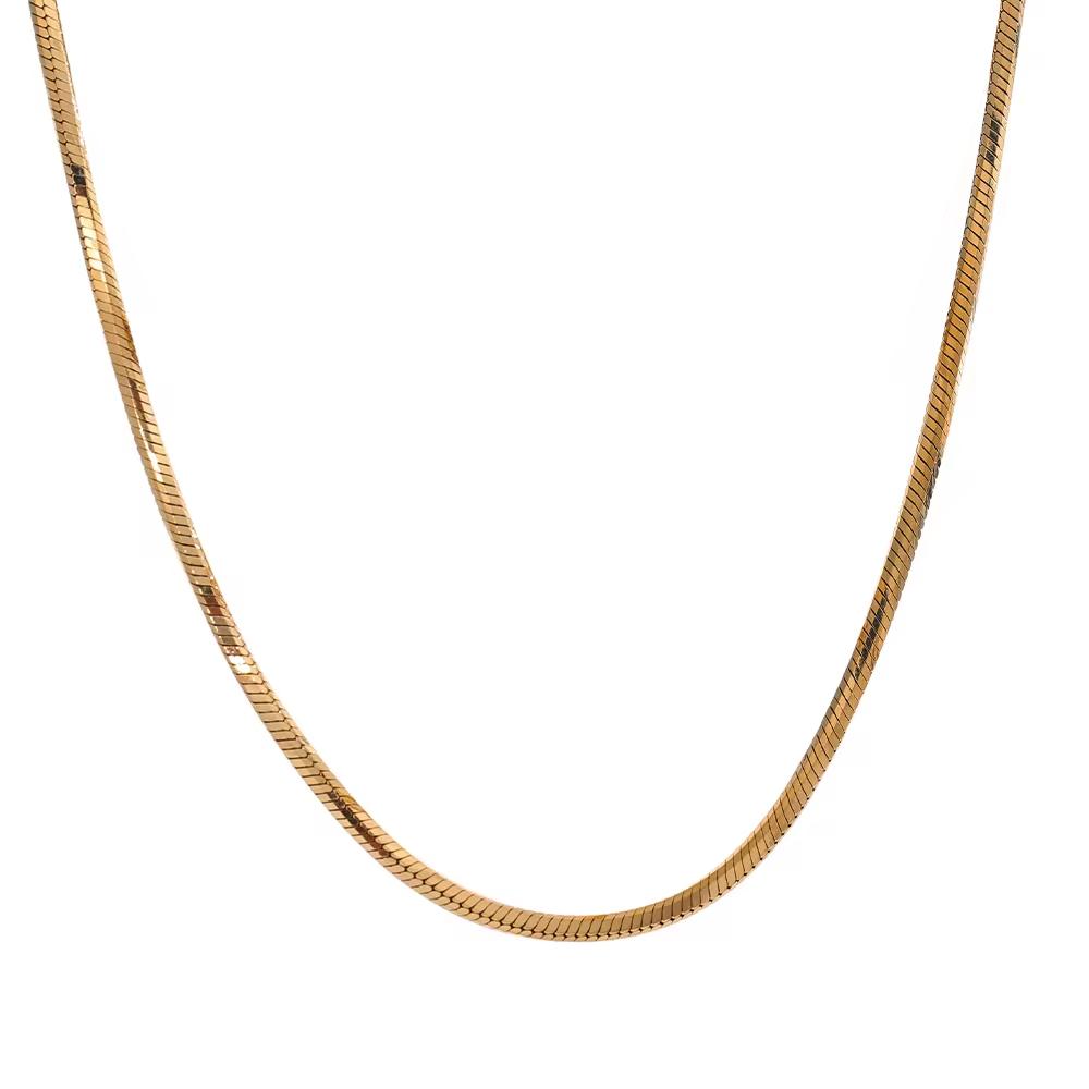 

Yhpup 90+5cm New Square Exquisite Long Bling Chain Necklace 316L Stainless Steel Unisex Metal Waterproof Stylish Jewelry
