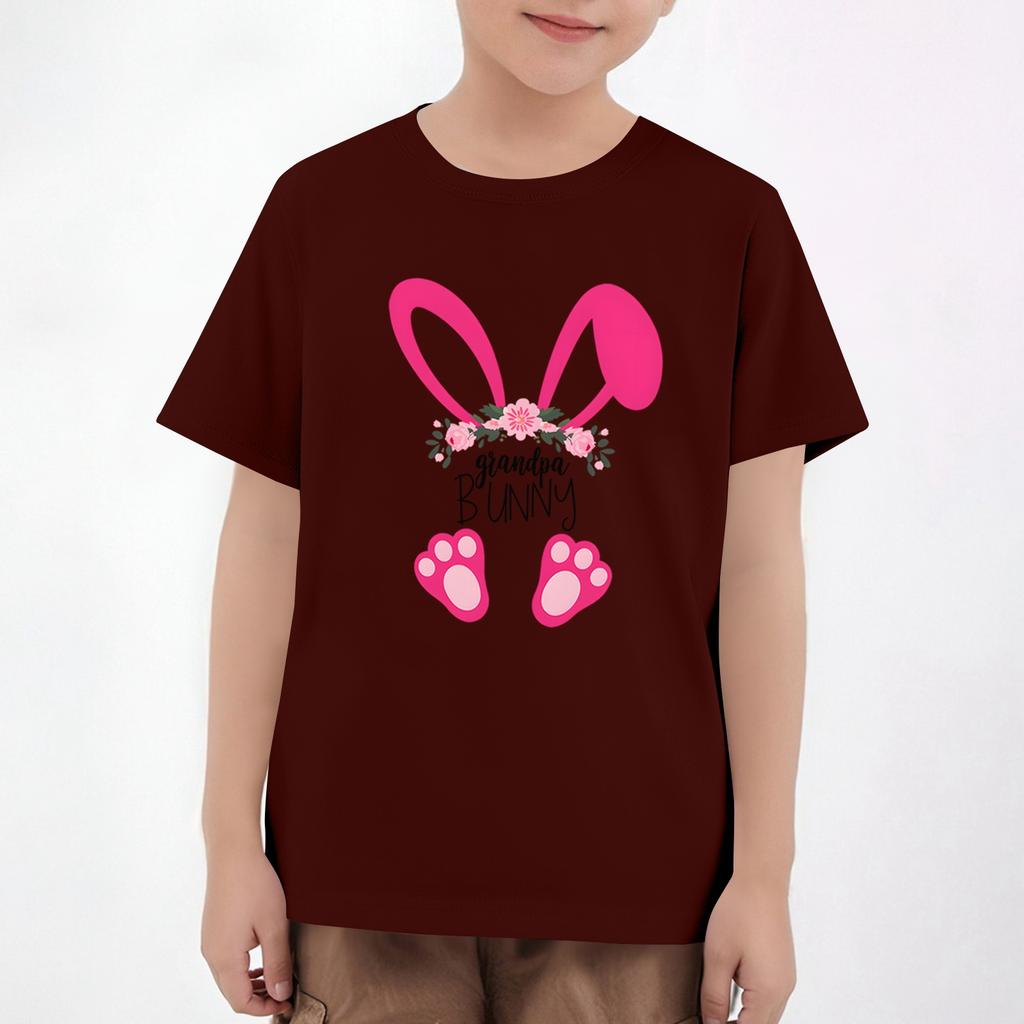 Easter Children's Neck Short Sleeve Print Top