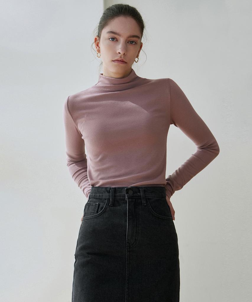 Nigaennikol [Essential] High Neck Slim Top_16 Color (H Type)