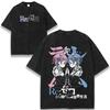 T-shirt Re:Zero Začátek života v jiném světě Rem Ram Anime Y2k Vybledlé Tričko Topy Letní Bavlna Pánské Dámské Oblečení