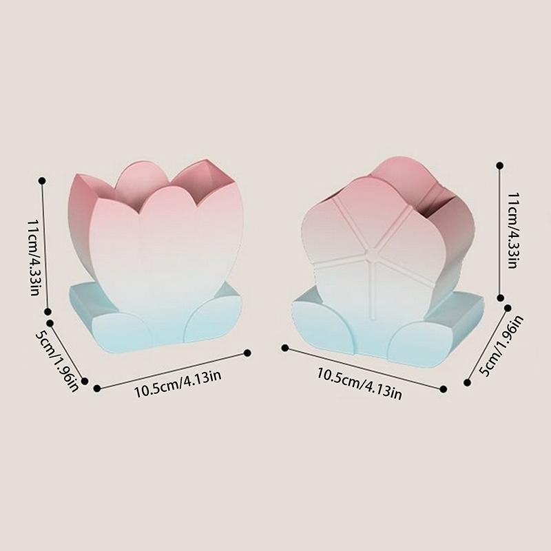 Uroczy Karmelowy Budyń Galaretka Lotos Wiaderko do Przechowywania Pędzli do Makijażu Wielofunkcyjny Duża Pojemność Ozdoba na Biurko Kreatywny Pojemnik na Długopisy