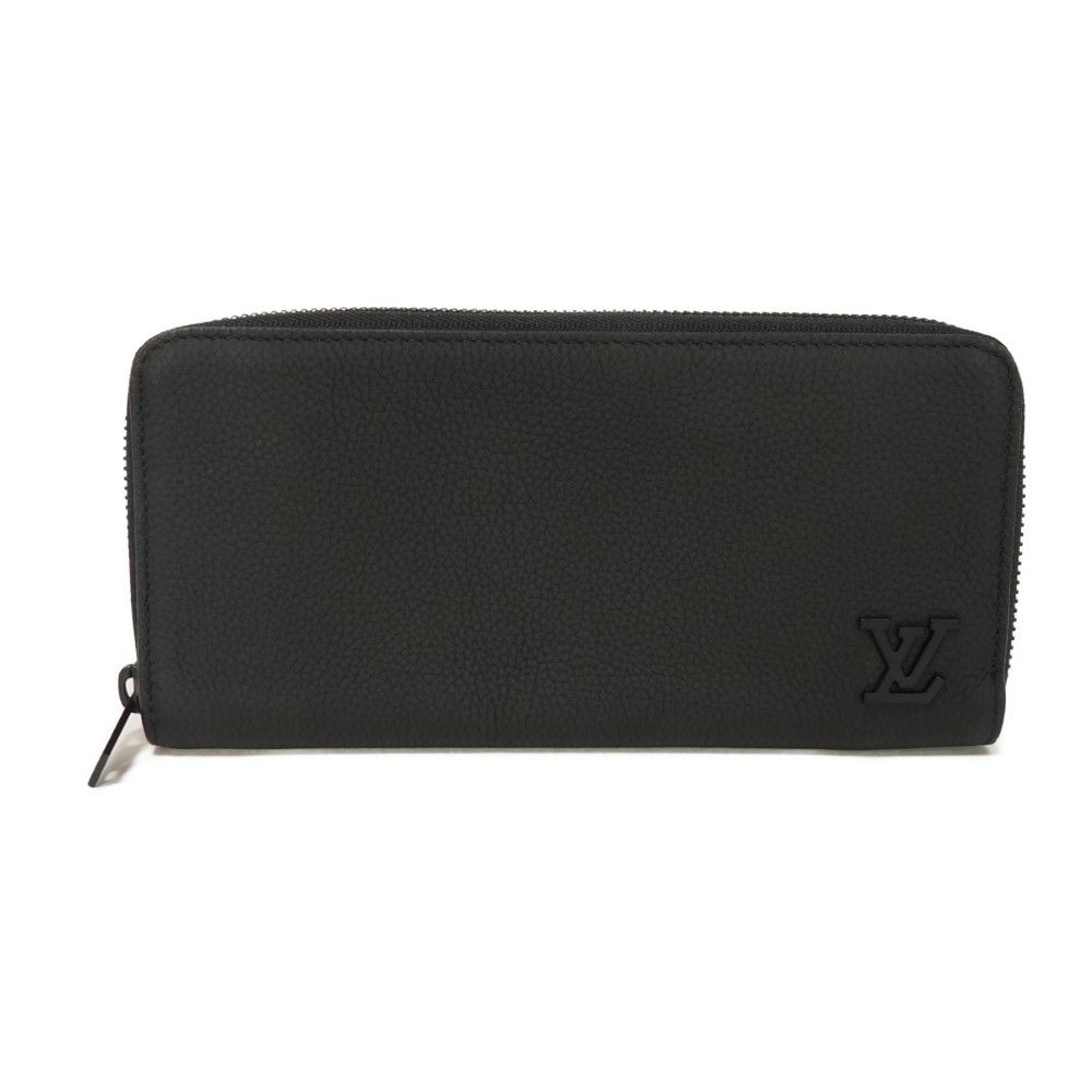 Used 12564 Zippy Wallet Horizontal M80334 7940 Current Model Black Zip Around RFID LV Aerogram Noir Men's from Japan