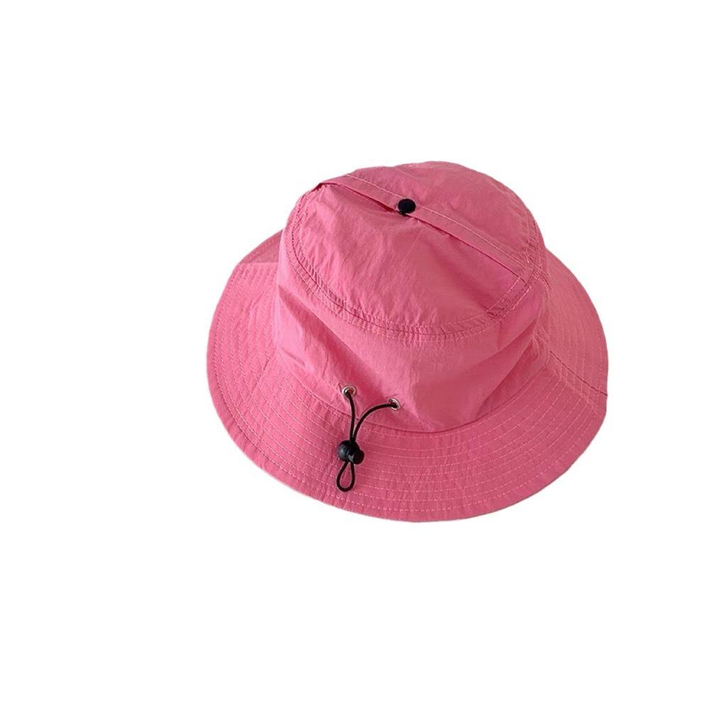 Kids Solid Quick Dry Bucket Hat Spring Summer Wide Brim Sun Protection Foldable Candy Outdoor Fishing Cap