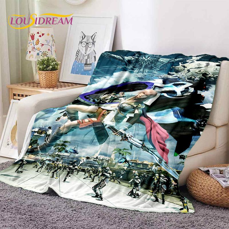 Final Fantasy Series Games Soft Blankets,Keep Warm Throw Blanket Comfortable Blanket for Picnic Beds Sofa Home Bedroom Gift Kids