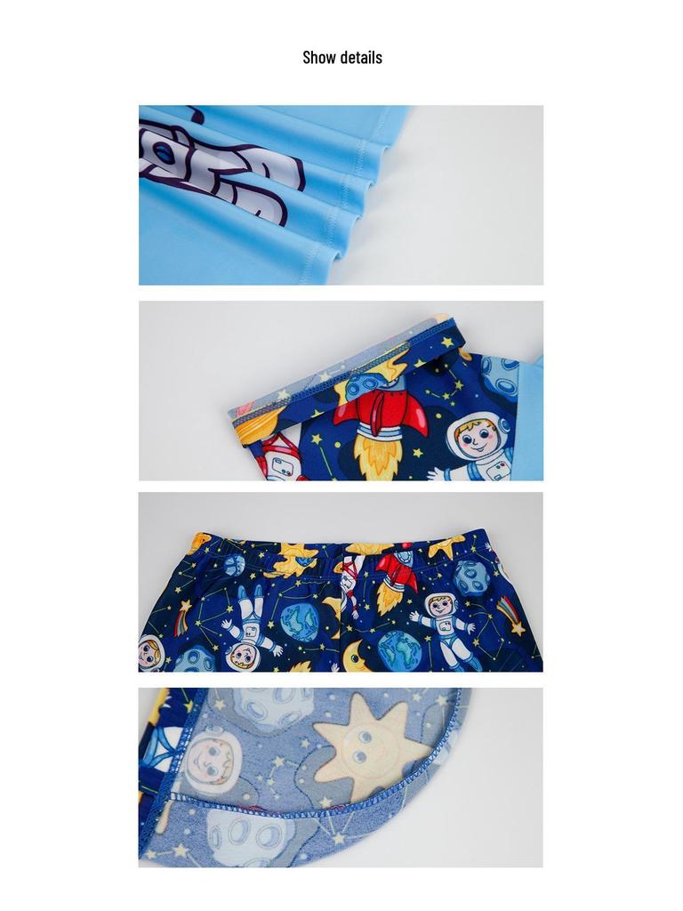 Kids' Quick-Dry Sunscreen Swimsuit Set for Boys and Girls - Medium to Large Sizes for Toddlers and Children, Perfect for Hot Springs