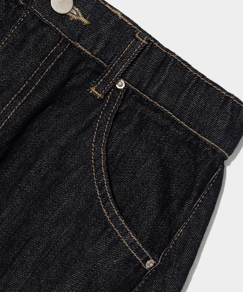 ROIDESROIS Maxim Non-Faded Denim Long Skirt (Dark Blue)