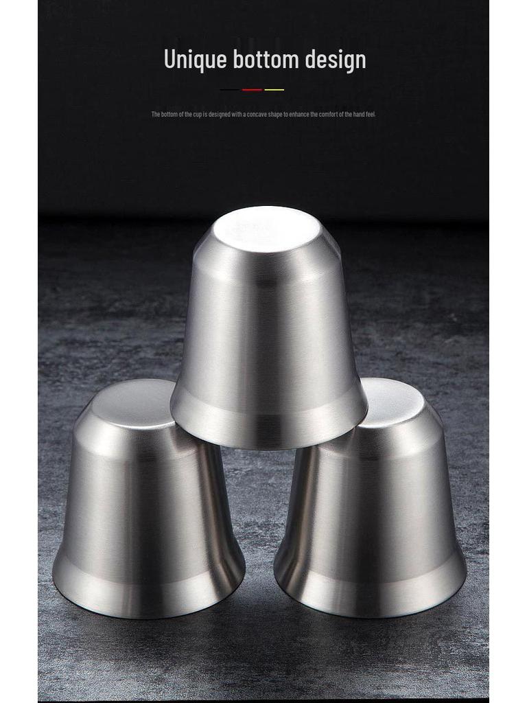 Severský styl 304 Nerezová ocel Dvojitá stěna Izolovaný hrnek: 86 ml Káva, 160 ml Čaj/Víno, Dětský hrnek