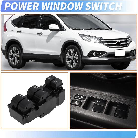 Unifizz Power Window Switch 35750-T0A-H01 Front Left Driver Side Master Control Switch - Compatible with Honda CR-V 2012-2016 Electric Window