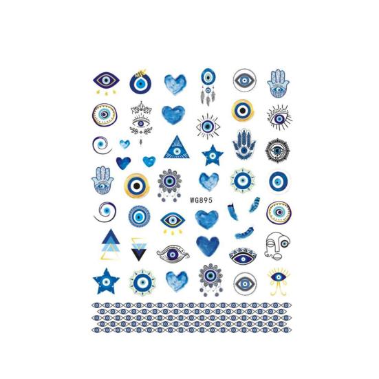 Dekoracyjny Naklejka na Paznokcie Oczu Naklejki na Paznokcie Zdejmowany Wzór Paznokci