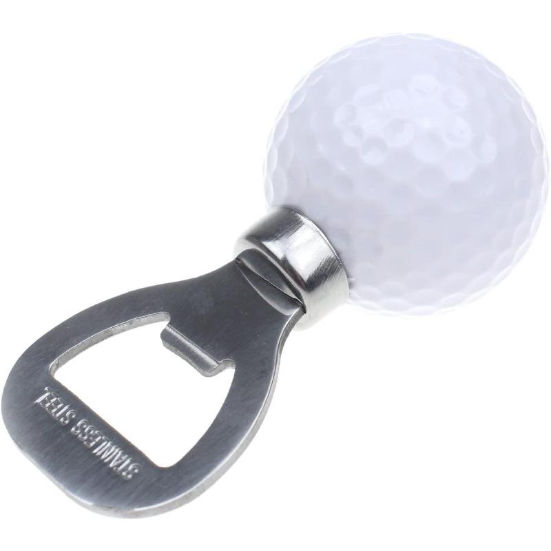 1pcs Golf Ball shape Bottle Opener Bar Home Stainless Steel Beer Beverage Opener Golf-Themed Bottle Opener белый