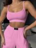 Trendy Women's Two-Piece Sling Vest & Wide-Leg Pants Set