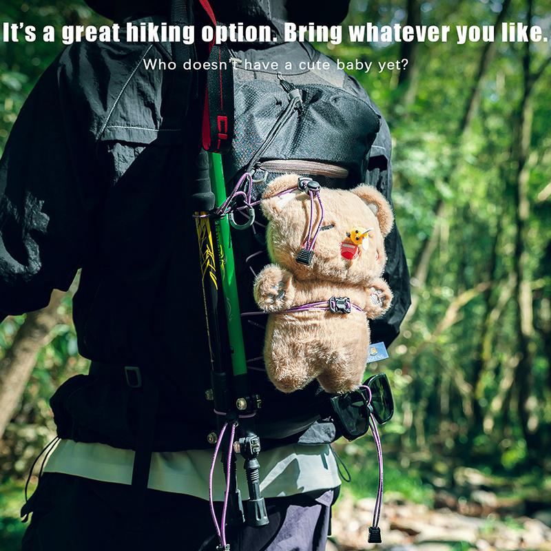 Diy Elastic Rope Backpack Expansion Rope Set Outdoor Camping Sports Mountaineering Bag Modification Rope Buckle 1Pc