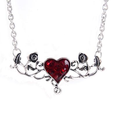 Gothic Punk Rote Halskette Halloween Rosen Halskette