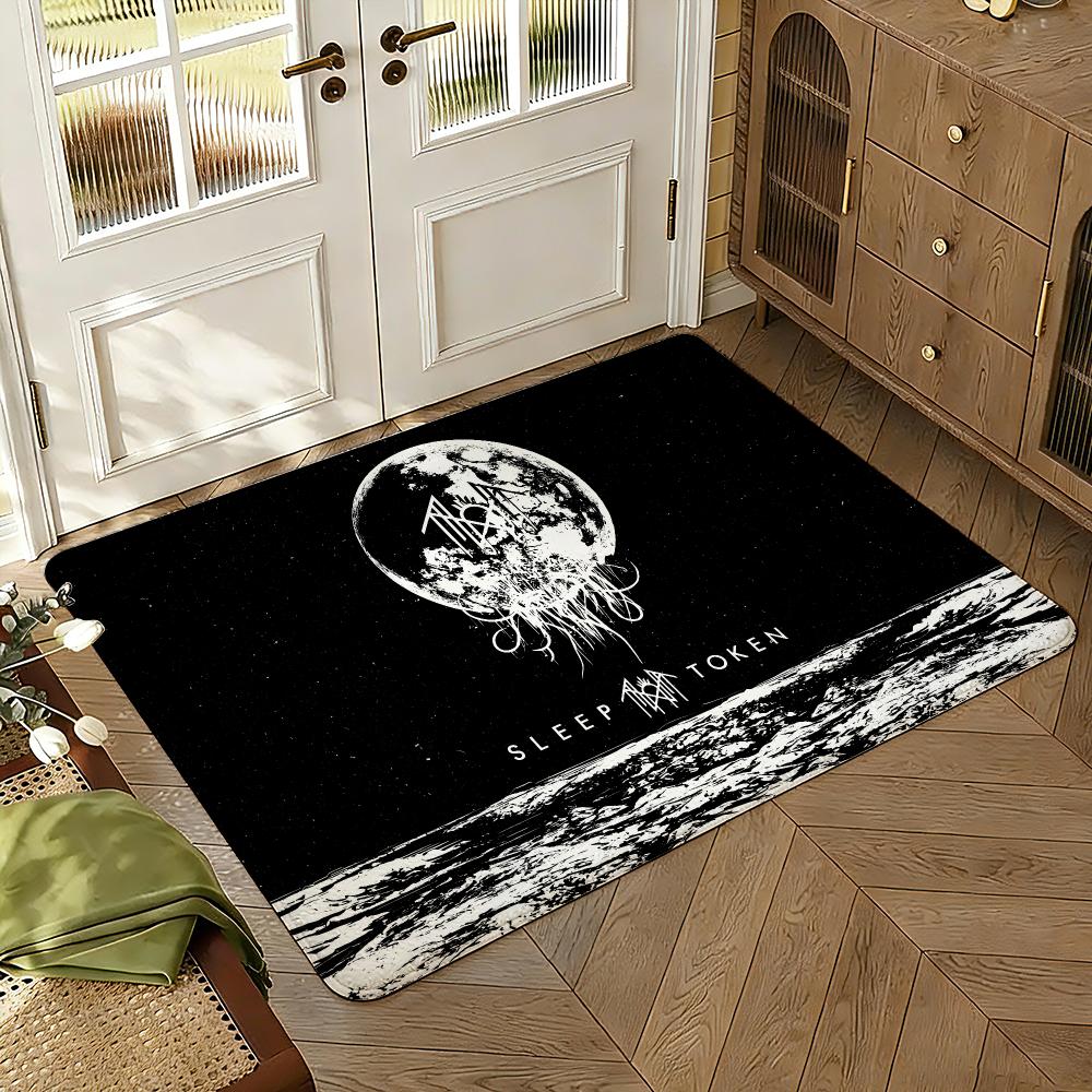 Rock Music Floor Mat Soft Thickened Absorbent Non-Slip Bedroom Living Room Door Mat Home Decor Flannel Rugs