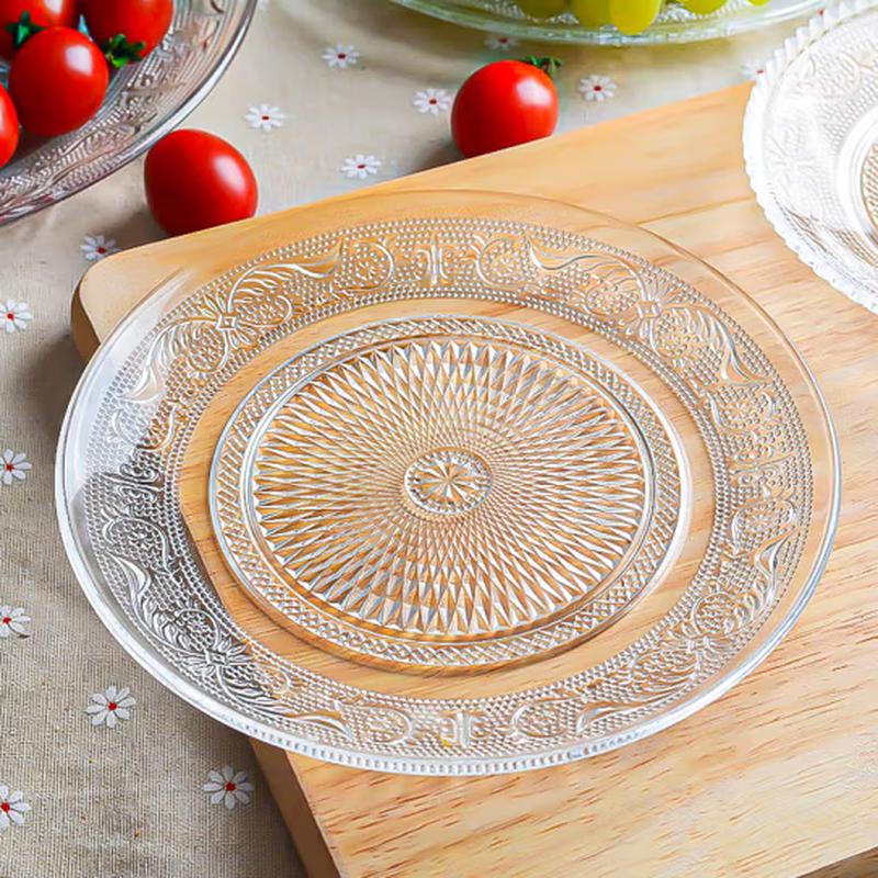 SIFAR Round Glass Fruit Plate