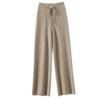Pantaloni larghi in lana da donna, a vita alta, pantaloni casual spessi snellenti autunnali e invernali