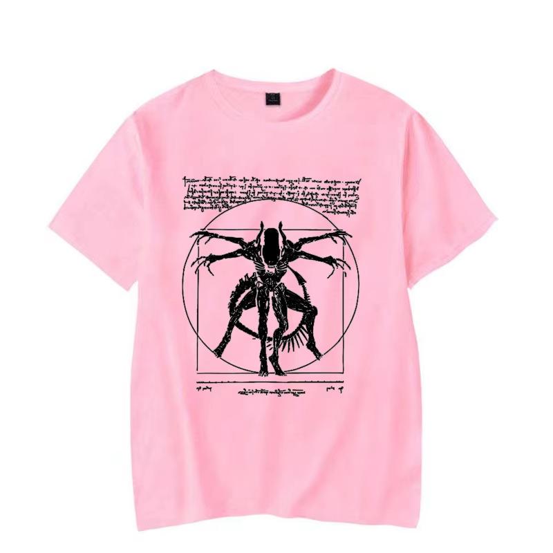 Summer Fashion Trendy Tee Unisex Vintage Top Alien T-Shirt Gamer T-Shirt Da Vinci Print Top Cottoon Casual Tshirts Hip Hop Streetwear Oversized Tshirt