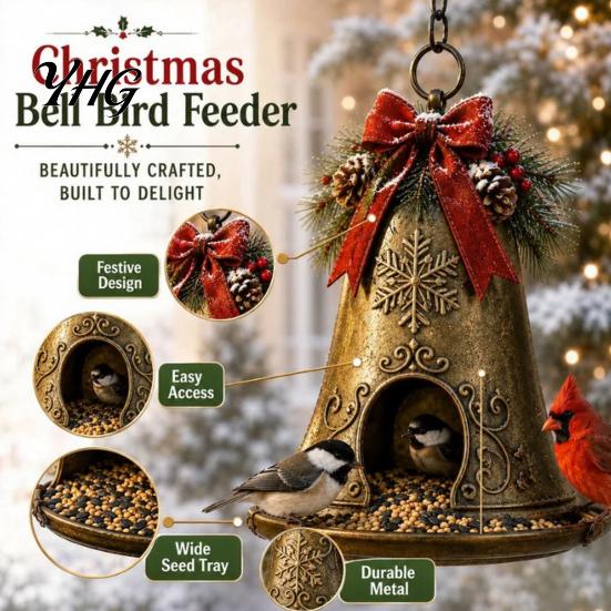 Christmas Yard Ornament for Wild Birds Snowman Hanging Bird Feeder, Resin Decorative Weatherproof Feeder Garden Patio Balcony, Gift Lovers Cute