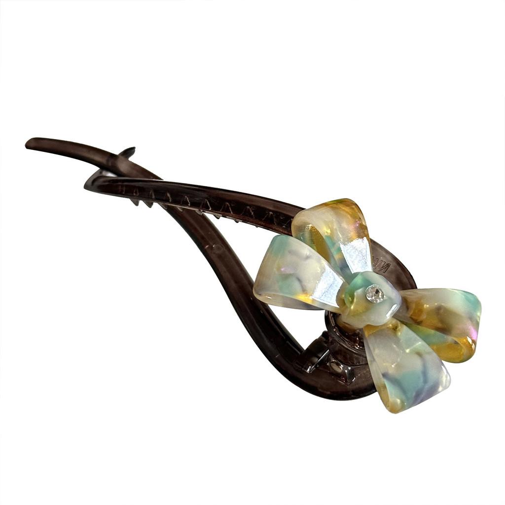 Elegant Bow Hair Clip For Women Premium Acetate Chic Fashionable Accessory